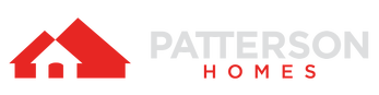 Logo of Patterson Homes, featuring a stylized house design with the company name in bold letters.