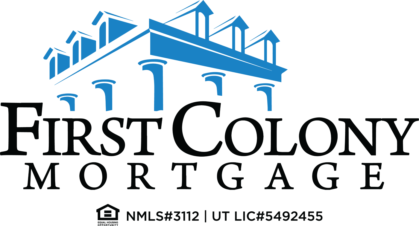 First Colony Mortgage logo: A simple and elegant logo featuring the name "First Colony Mortgage" in bold, with a stylized house icon.