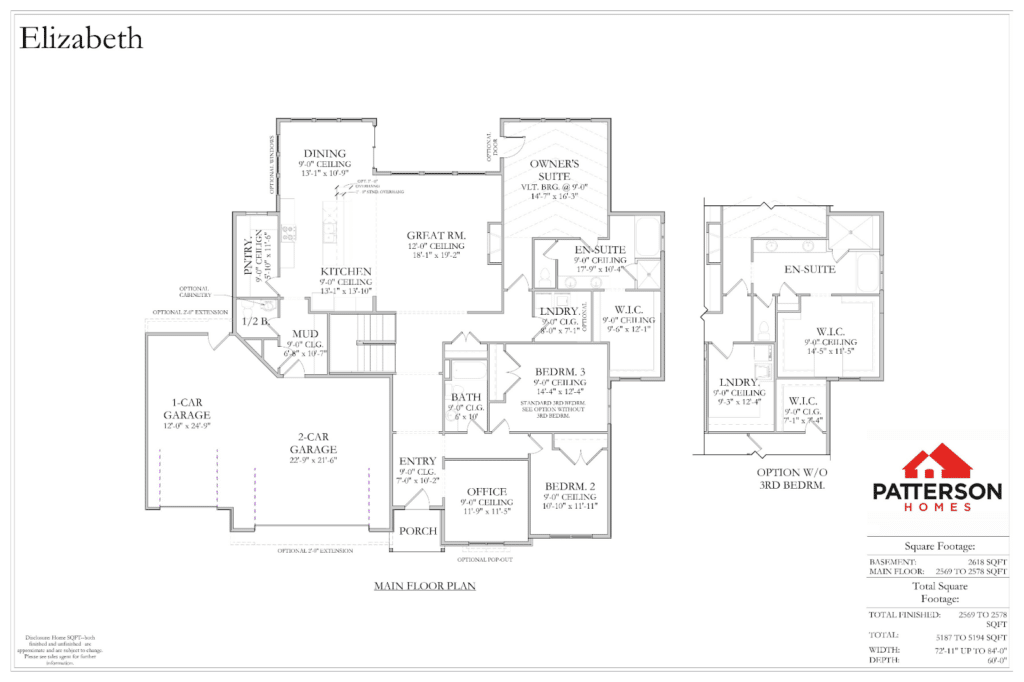 Floor plan of a family-centric home at Patterson Hill, showcasing spacious living areas and functional design elements.